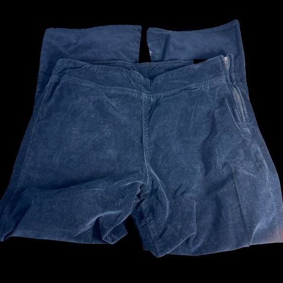 Free People We The Free In My Feelings Black Velour Side Zip Boot Cut Pants Sz M - Picture 2 of 8